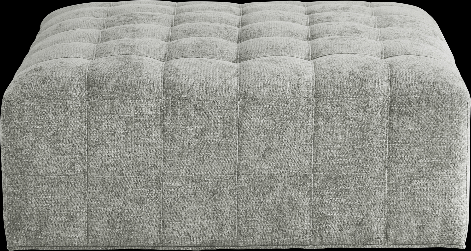 Calvin Heights Smoke Textured Cocktail Ottoman - Thumbnail - Image 1