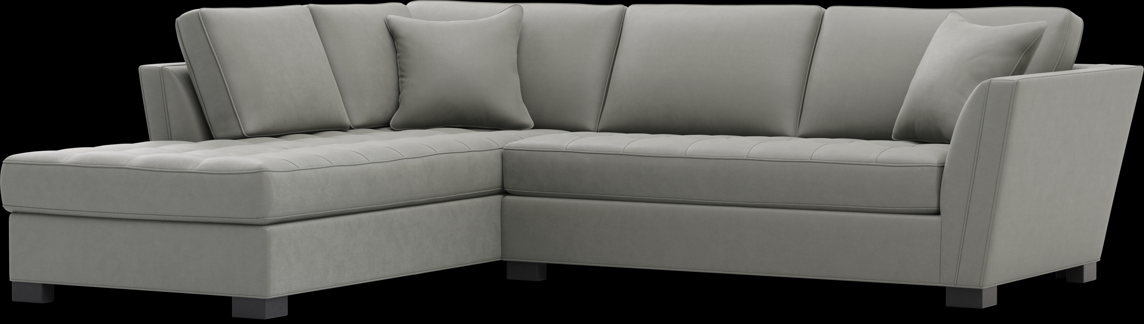 Calvin Heights Steel Microfiber 2 Pc Sectional - Thumbnail - Image 1