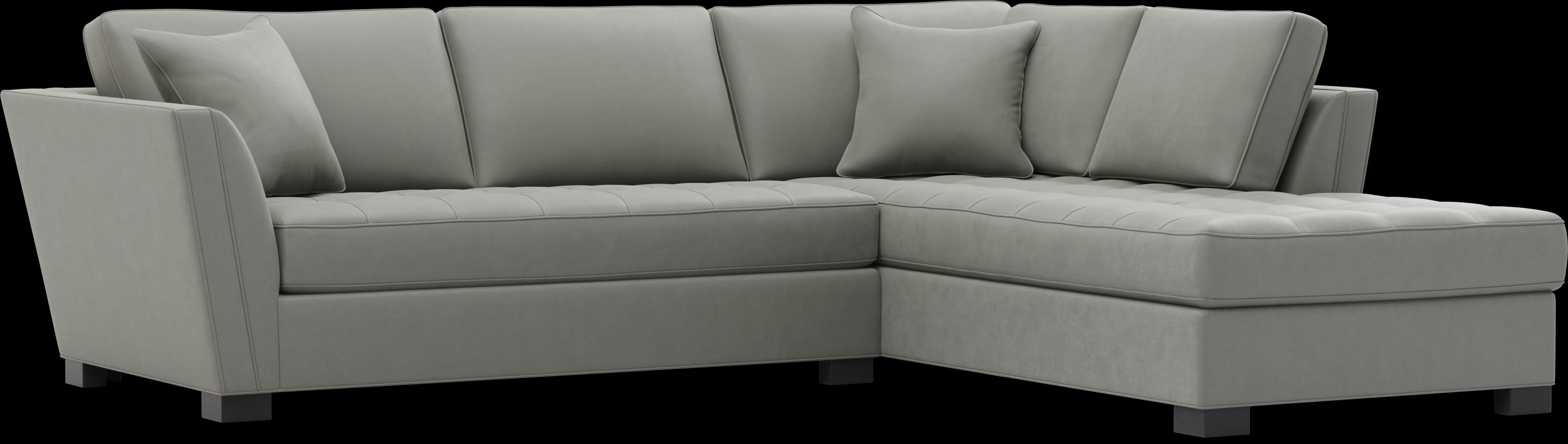 Calvin Heights Steel Microfiber 2 Pc Sectional - Thumbnail - Image 1