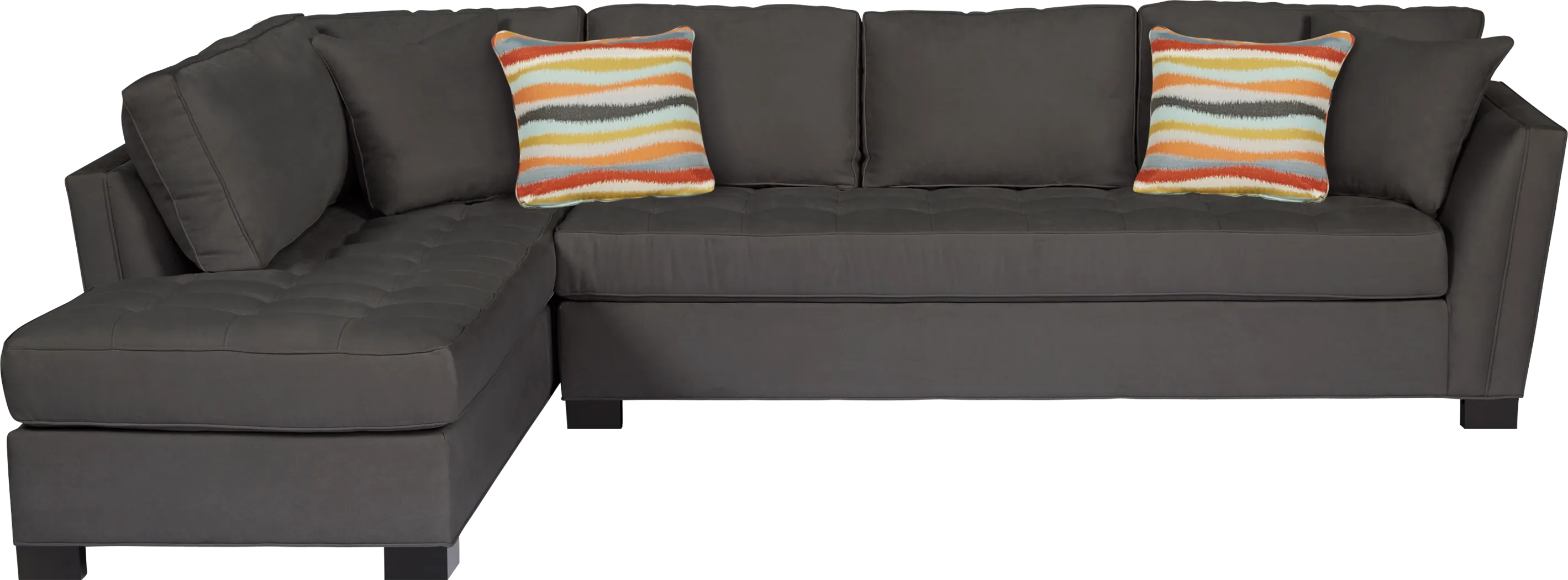 Cindy Crawford Home Calvin Heights XL Slate 2 Pc Sectional - Thumbnail - Image 1