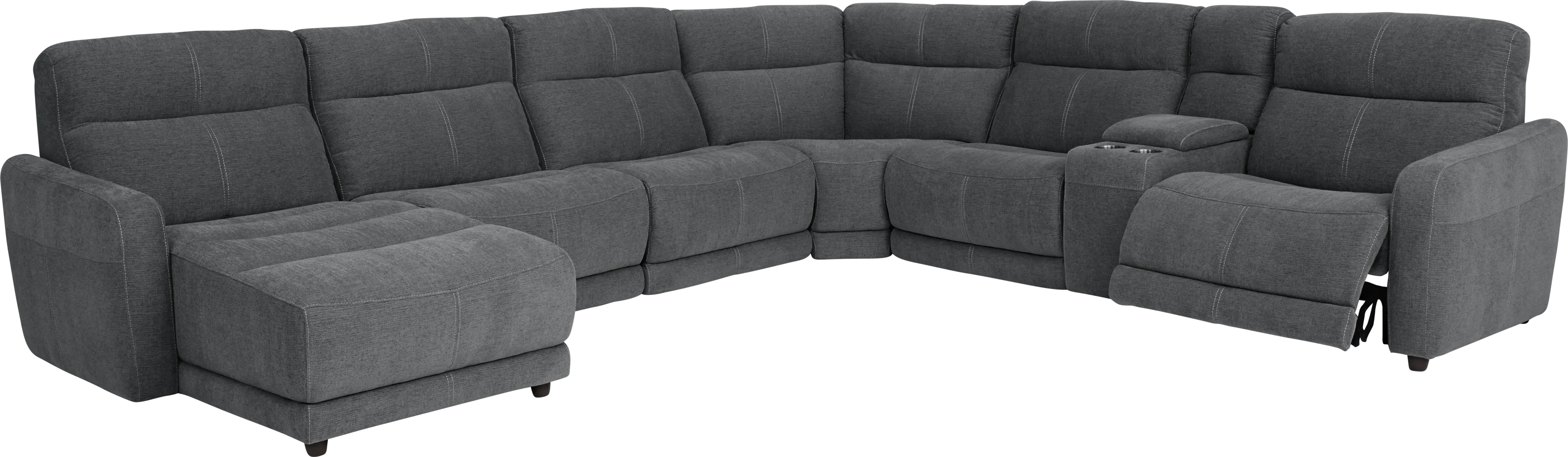 Cindy Crawford Home Camden Court Gray 10 Pc Power Reclining Sectional Living Room - Thumbnail - Image 2