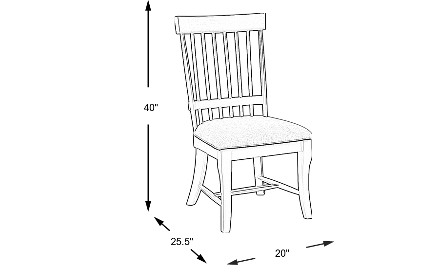 Dimension Image. Please refer to the Dimension Tab on this page for dimension details.