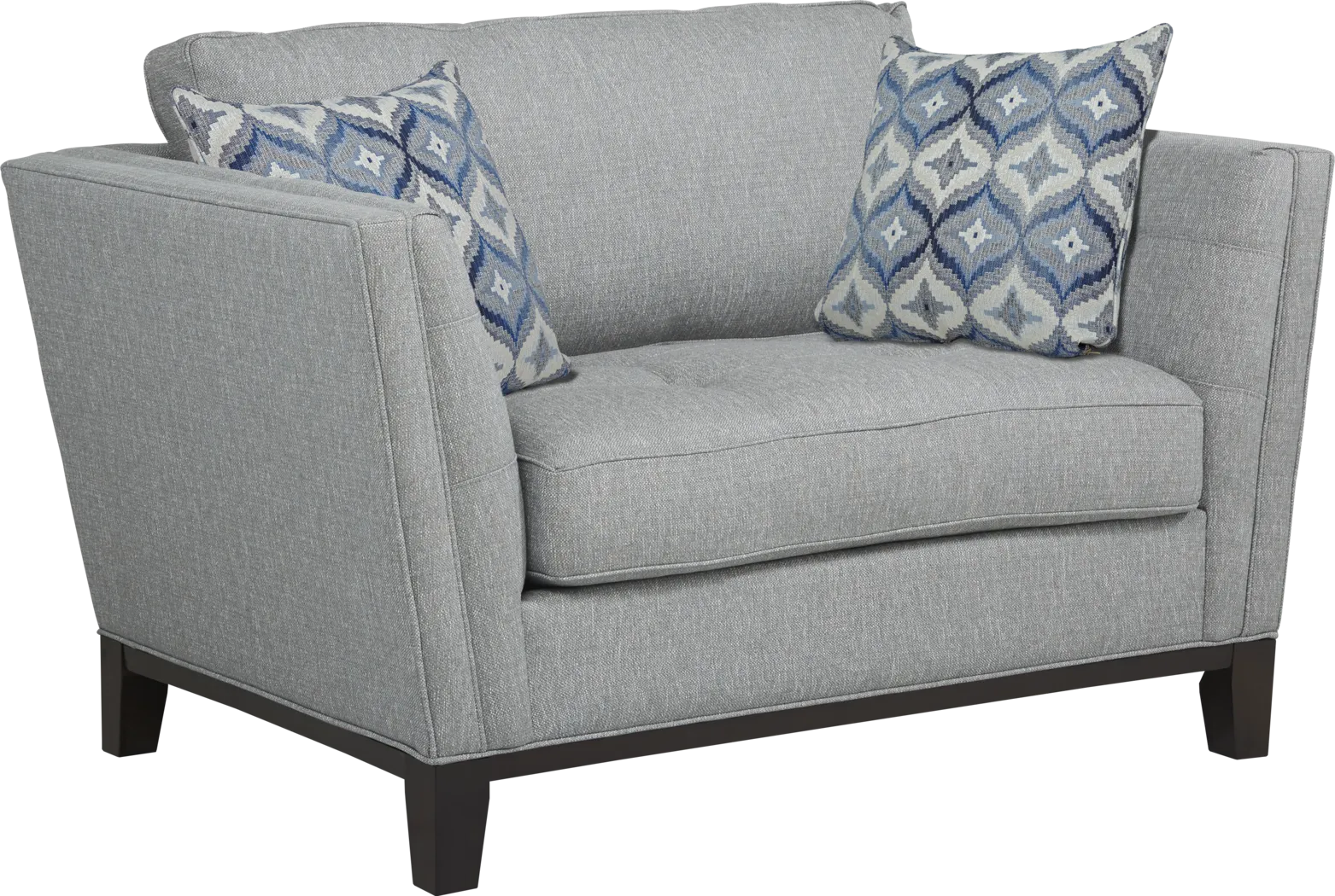 Cindy Crawford Home Central Boulevard Bluestone Textured Chair - Thumbnail - Image 1