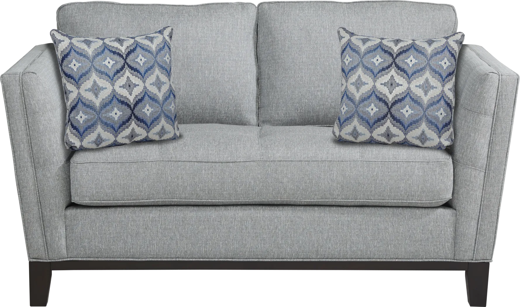 Cindy Crawford Home Central Boulevard Bluestone Textured Loveseat - Thumbnail - Image 1