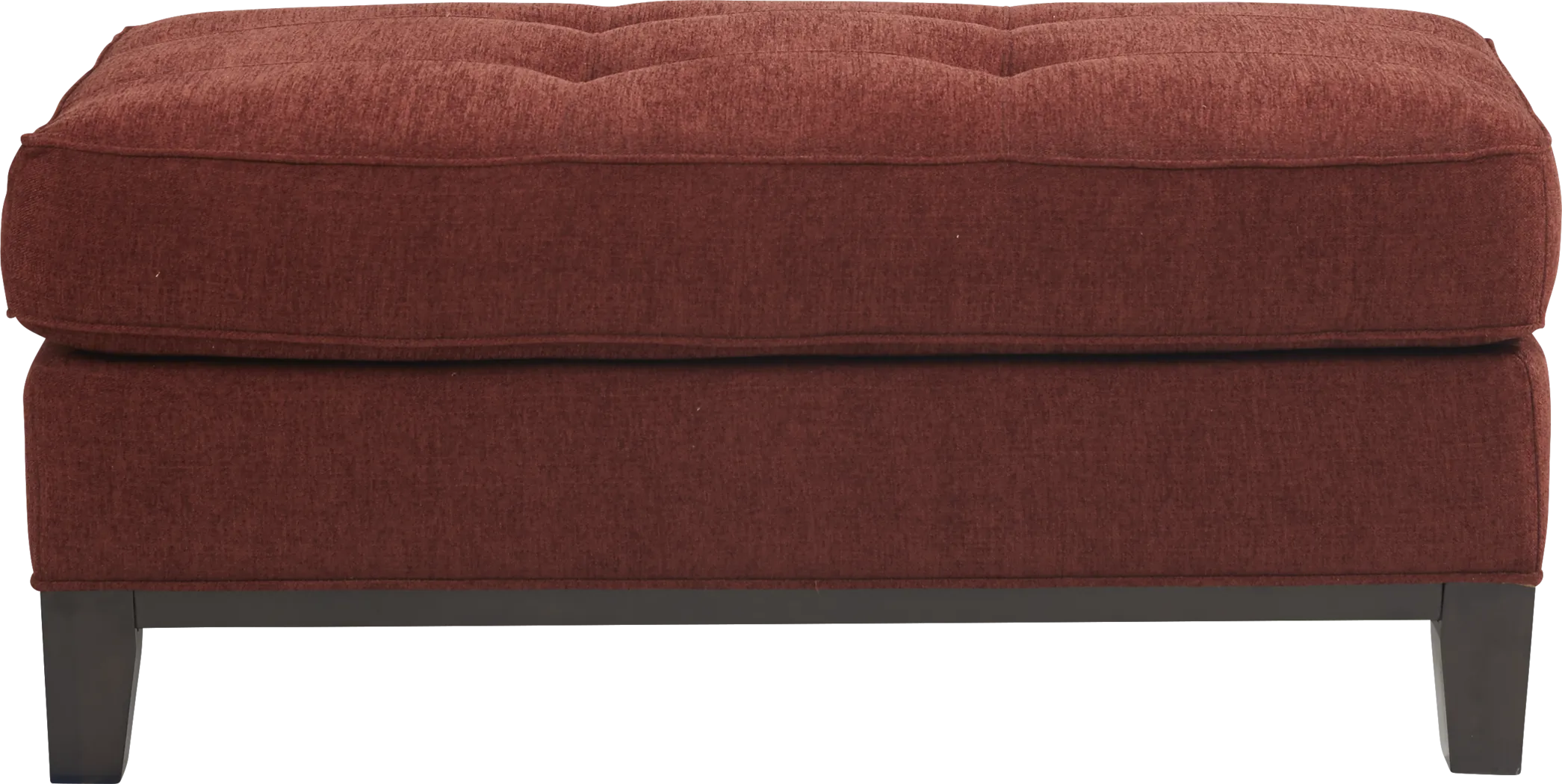 Cindy Crawford Home Central Boulevard Burgundy Textured Ottoman - Thumbnail - Image 2
