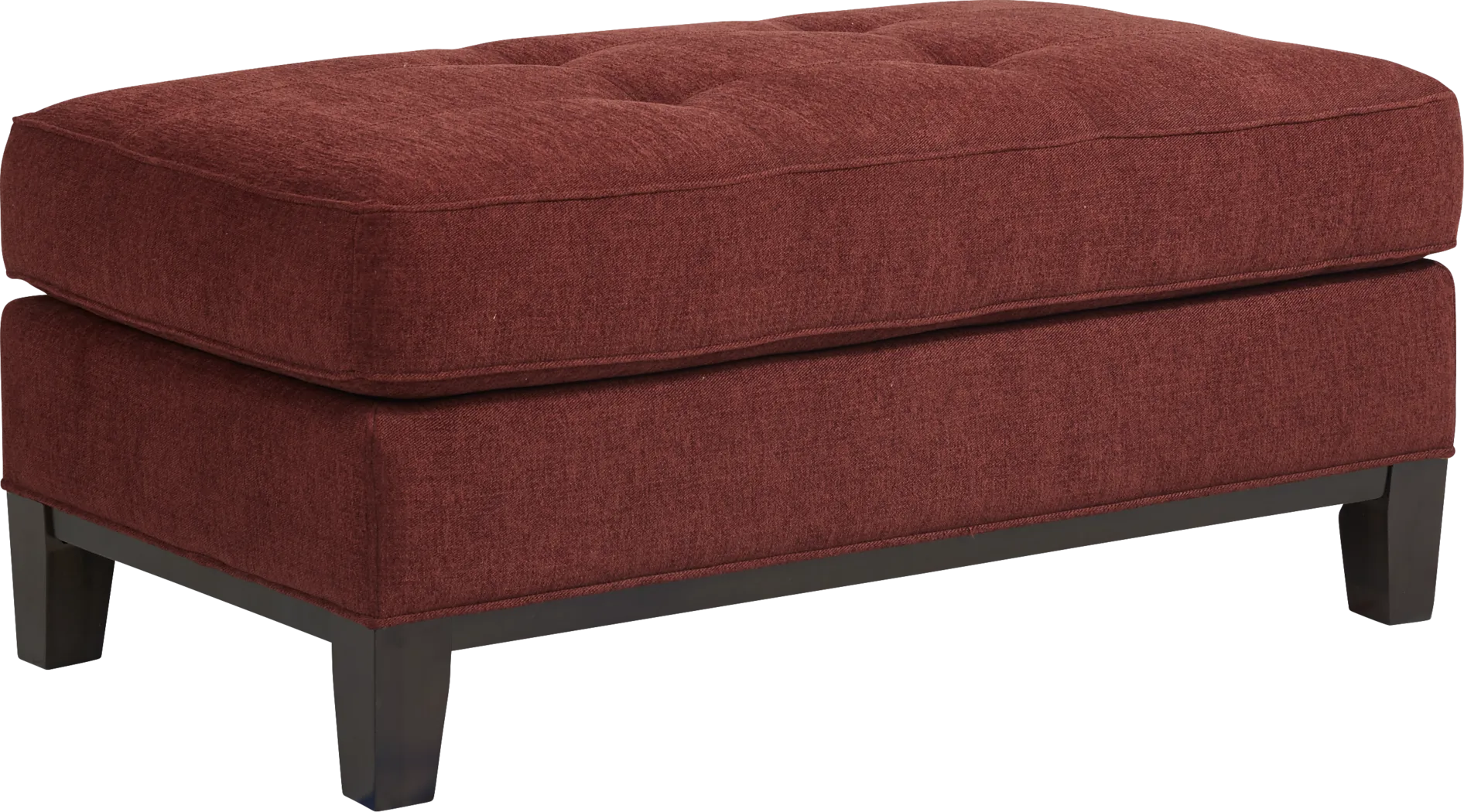 Cindy Crawford Home Central Boulevard Burgundy Textured Ottoman - Thumbnail - Image 1