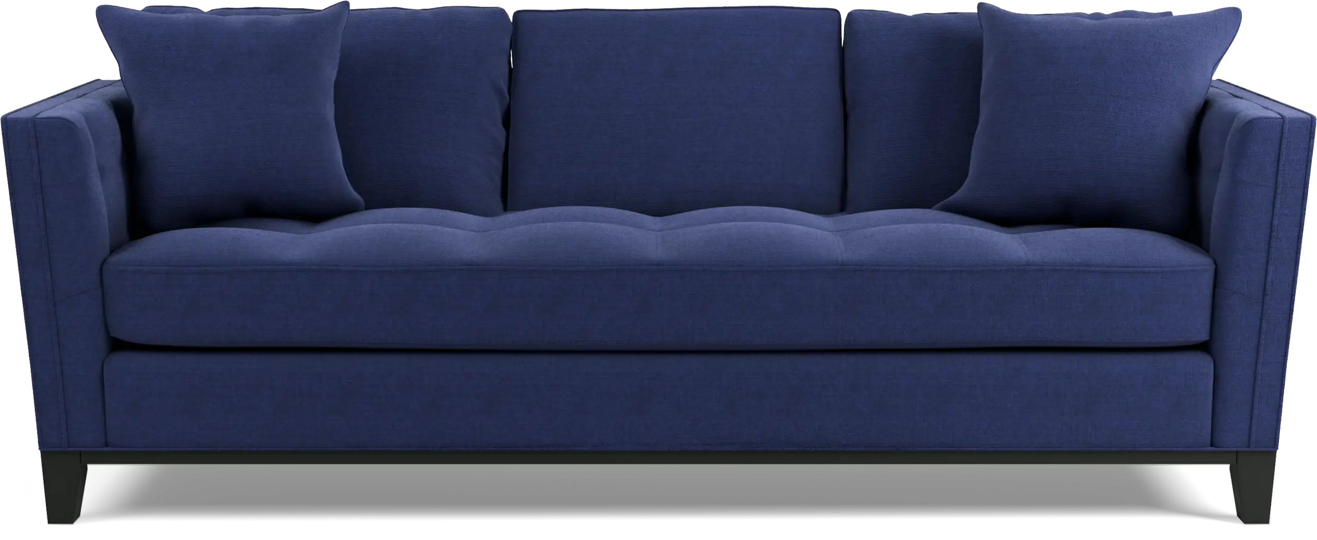 Cindy Crawford Home Central Boulevard Cobalt Textured Sofa - Thumbnail - Image 1