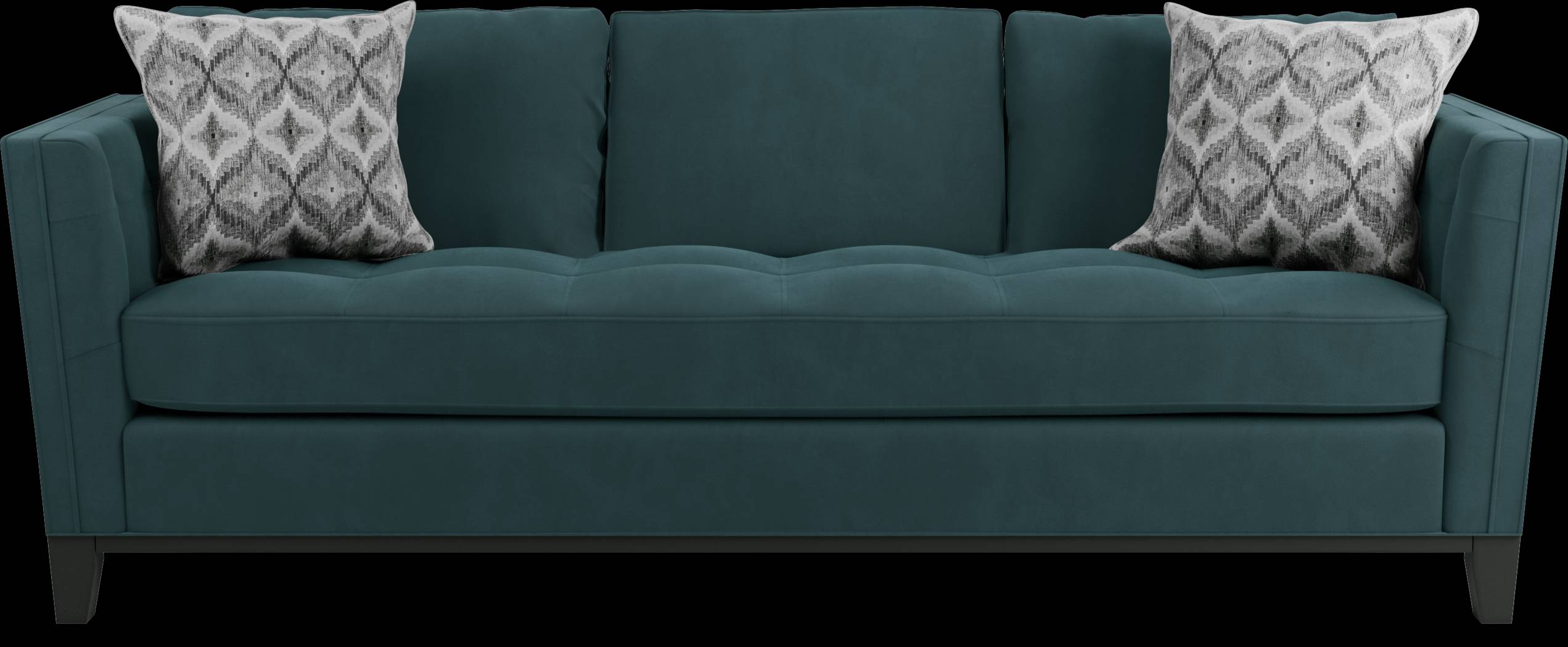 Cindy Crawford Home Central Boulevard Evergreen Textured Sofa - Thumbnail - Image 1