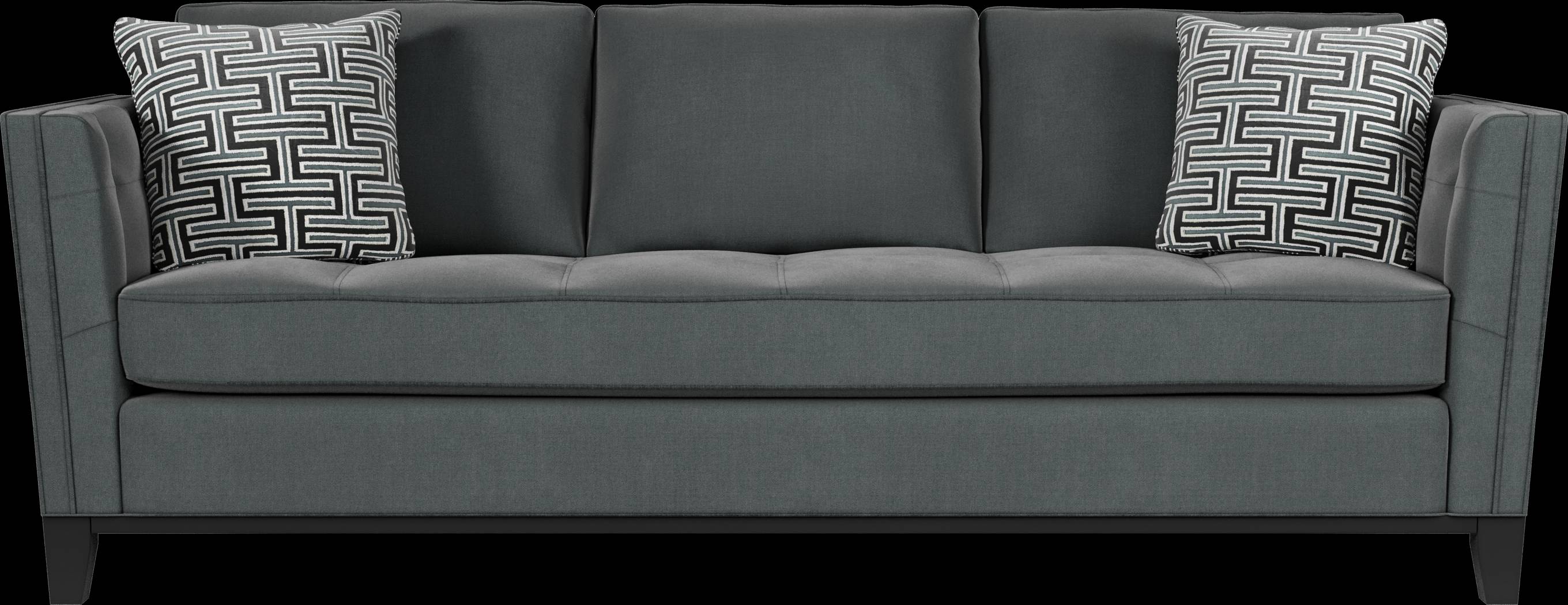 Cindy Crawford Home Central Boulevard Gray Plush Sleeper - Thumbnail - Image 1