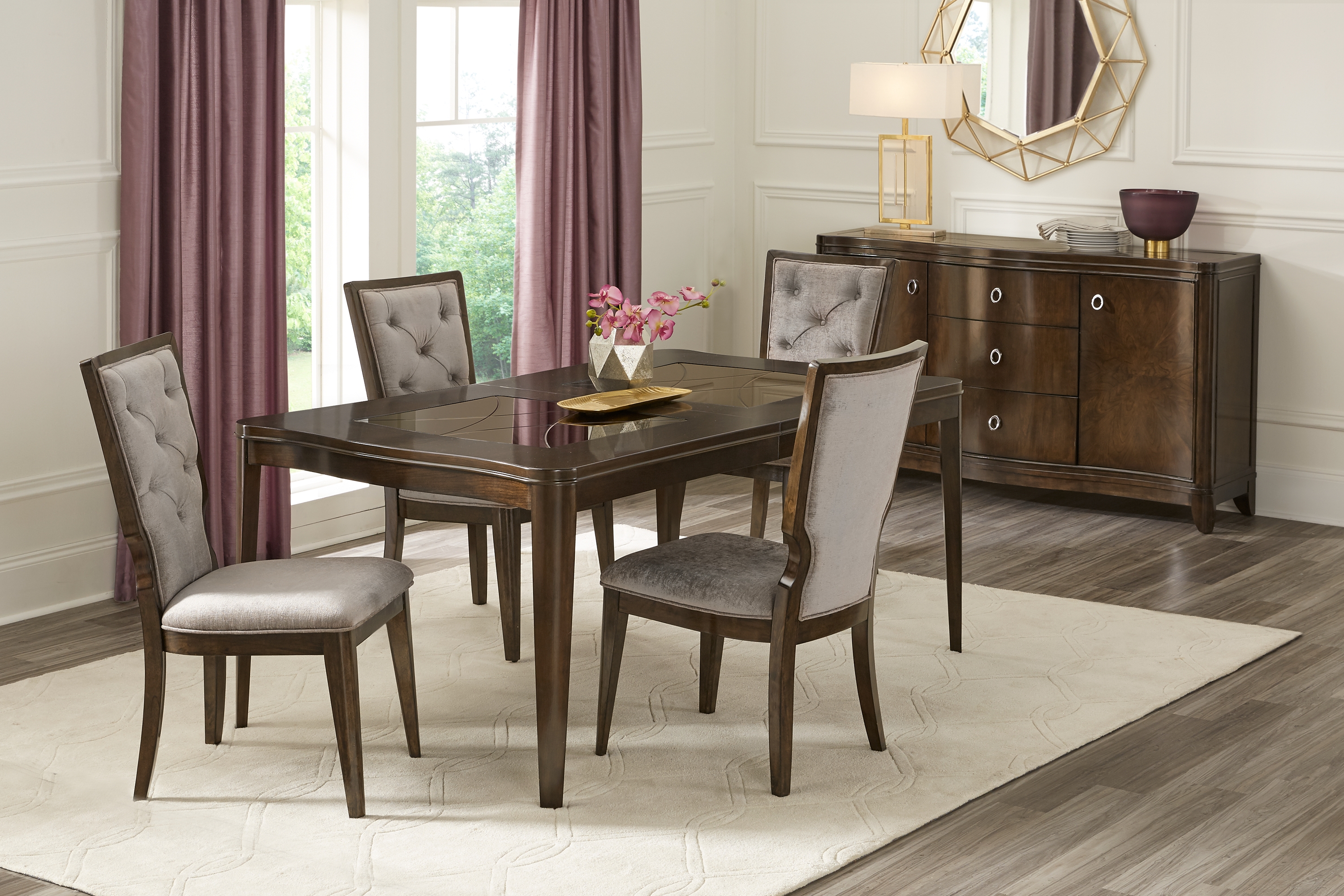 Cindy Crawford Home Chateau Brown Side Chair - Thumbnail - Image 2