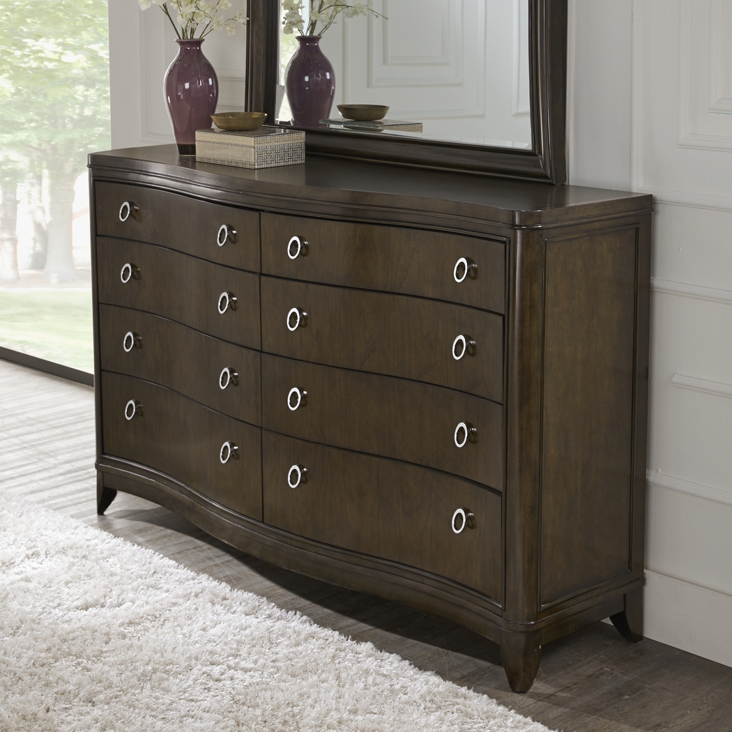 Cindy Crawford Home Chateau Brown 7 Pc King Upholstered Bedroom - Thumbnail - Image 5