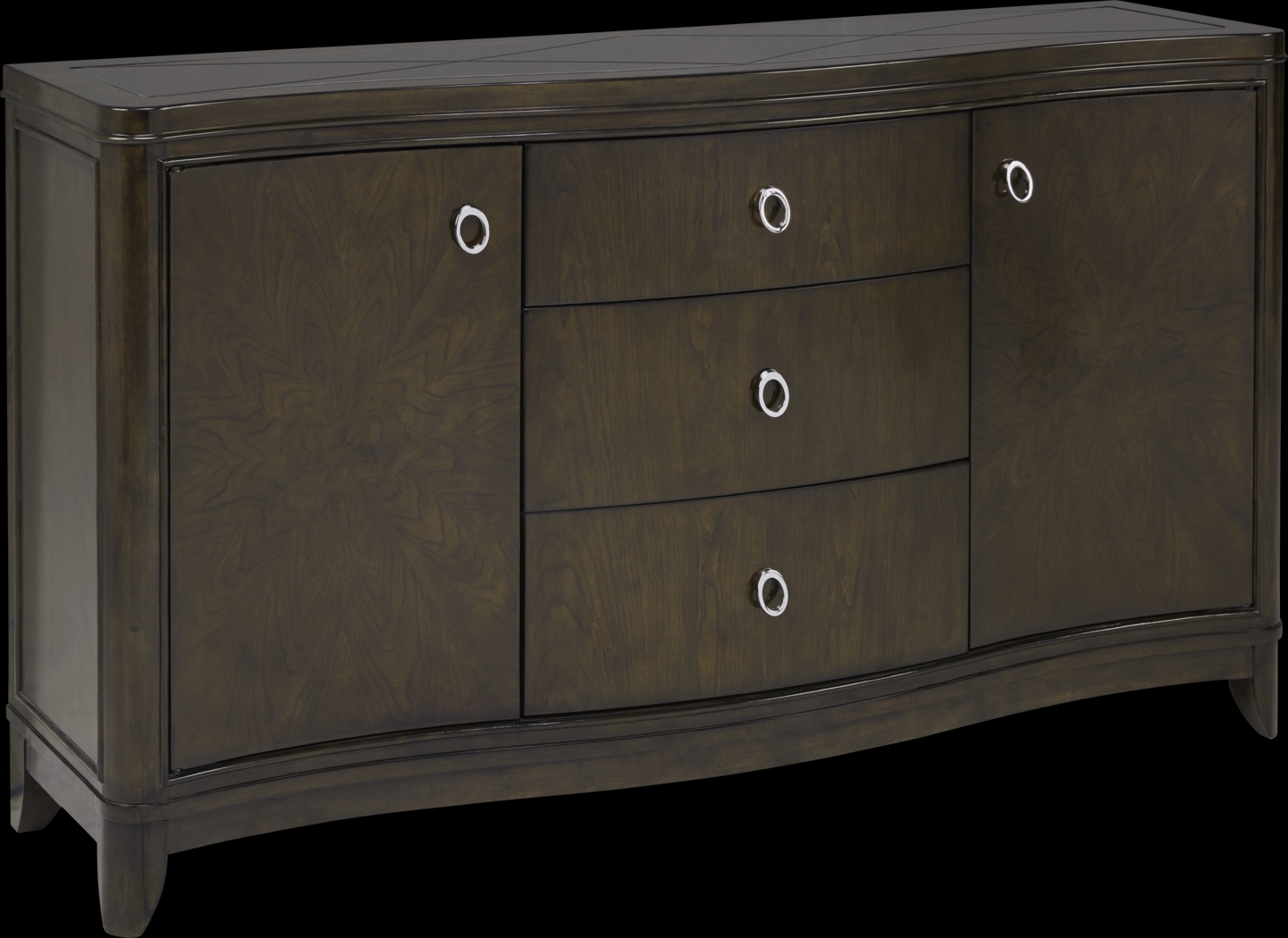 Cindy Crawford Home Chateau Brown Server - Thumbnail - Image 1