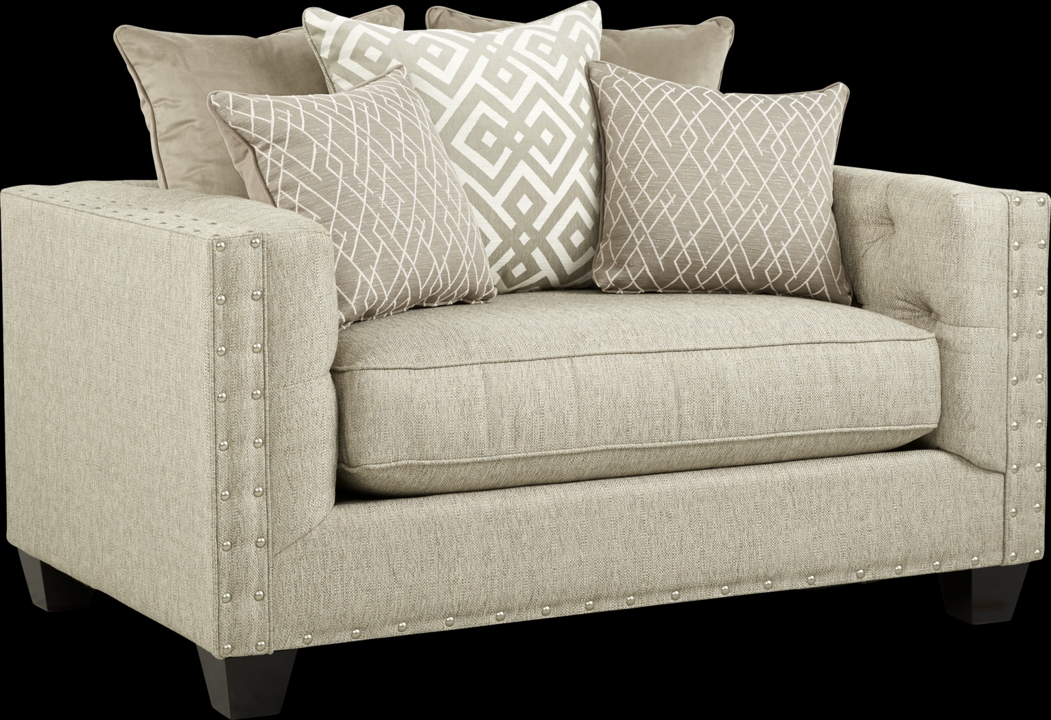 Cindy Crawford Home Chelsea Hills Beige Chair - Thumbnail - Image 1