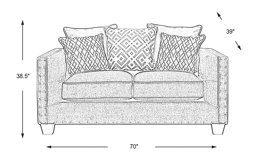 Dimension Image. Please refer to the Dimension Tab on this page for dimension details.
