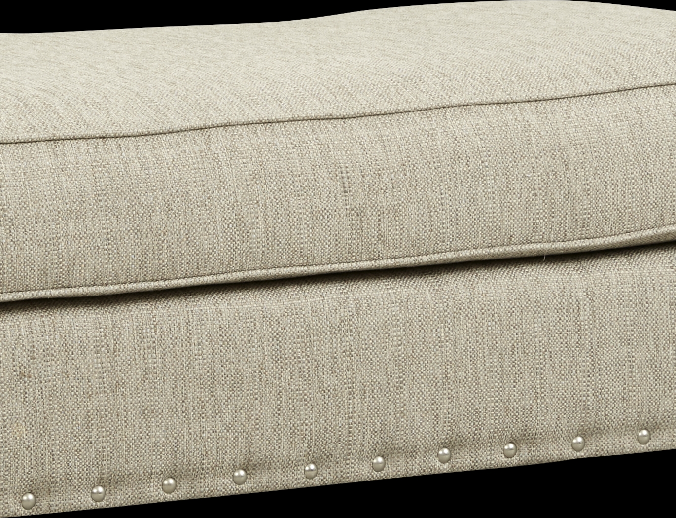 Cindy Crawford Home Chelsea Hills Beige Ottoman - Thumbnail - Image 2