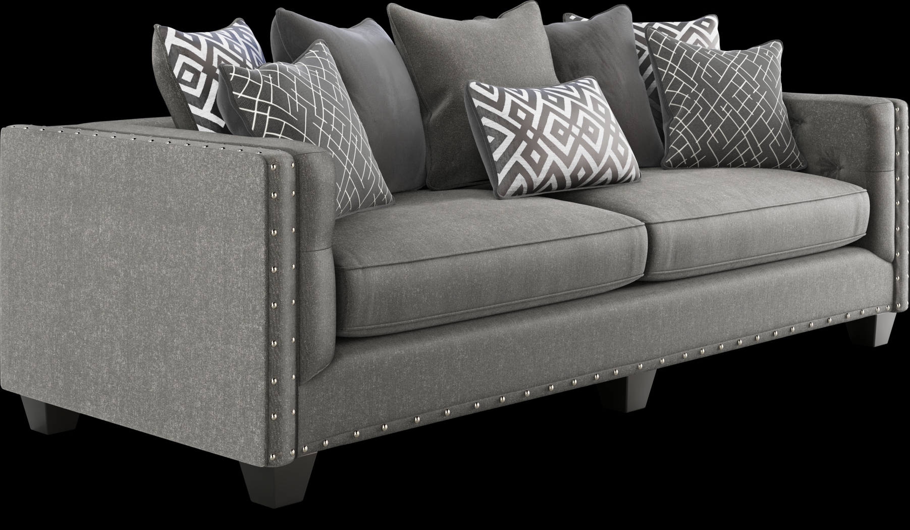 Cindy Crawford Home Chelsea Hills Gray Sofa - Thumbnail - Image 4