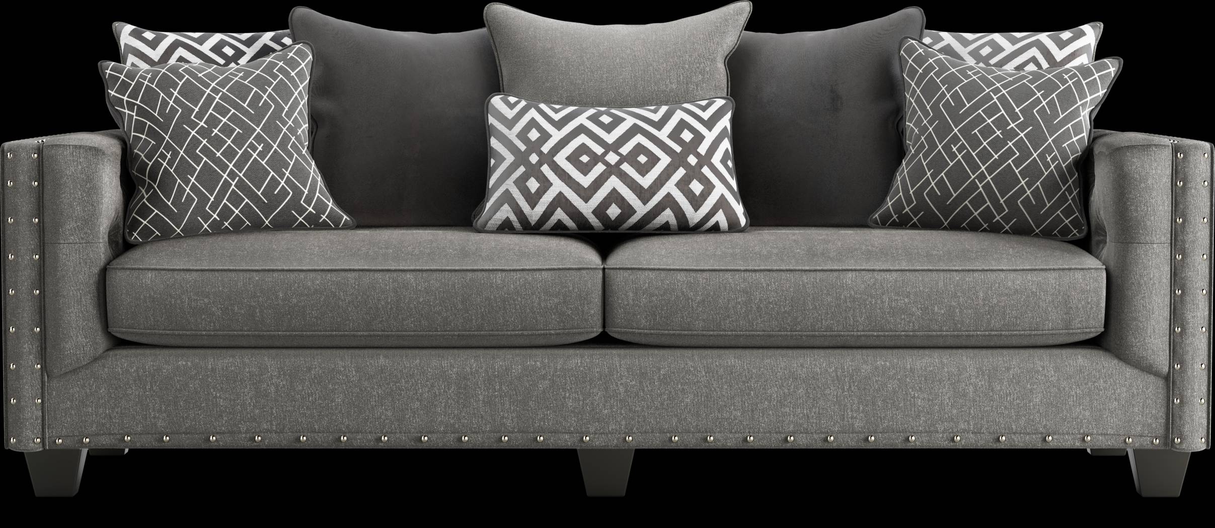 Cindy Crawford Home Chelsea Hills Gray Sofa - Thumbnail - Image 1