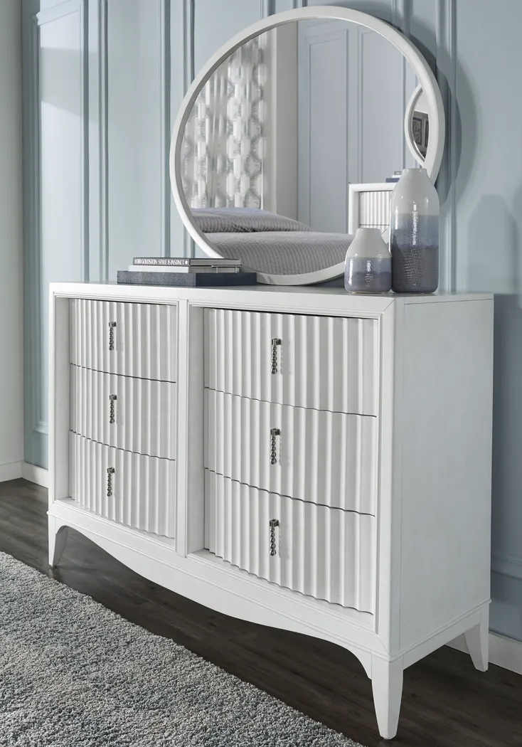 Cindy Crawford Home Clarendon Heights White Dresser - Thumbnail - Image 3