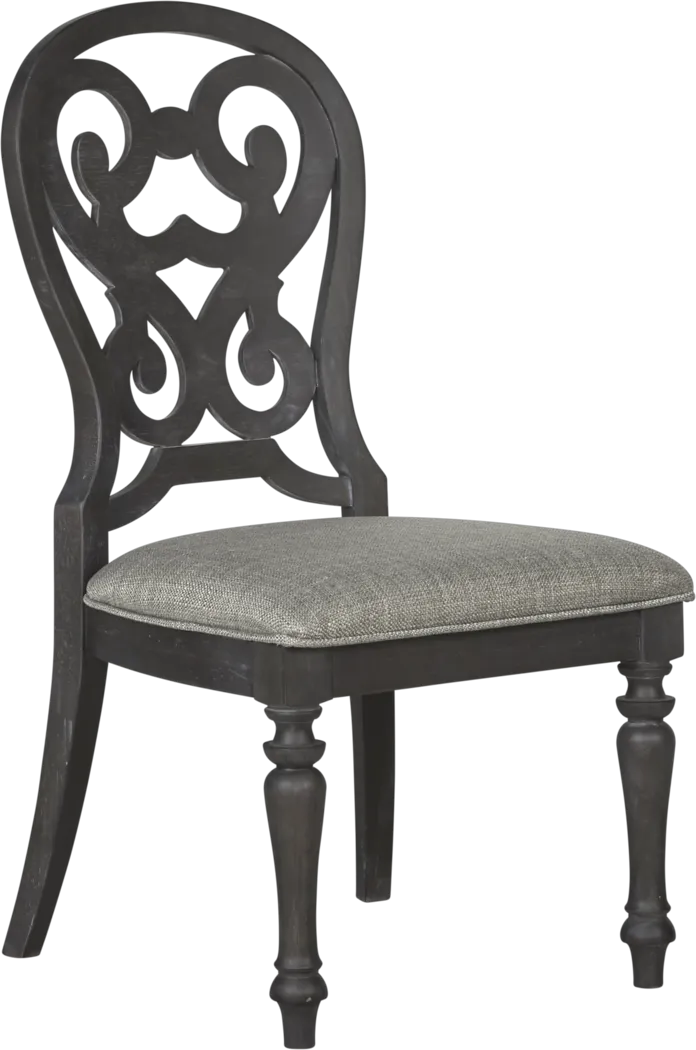 Cindy Crawford Home Coastal Breeze Charcoal Side Chair - Thumbnail - Image 1
