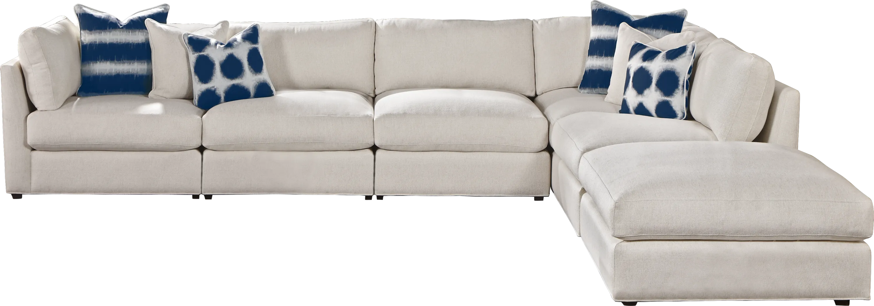 Cindy Crawford Home Crosby Street White 4 Pc Sectional - Thumbnail - Image 1