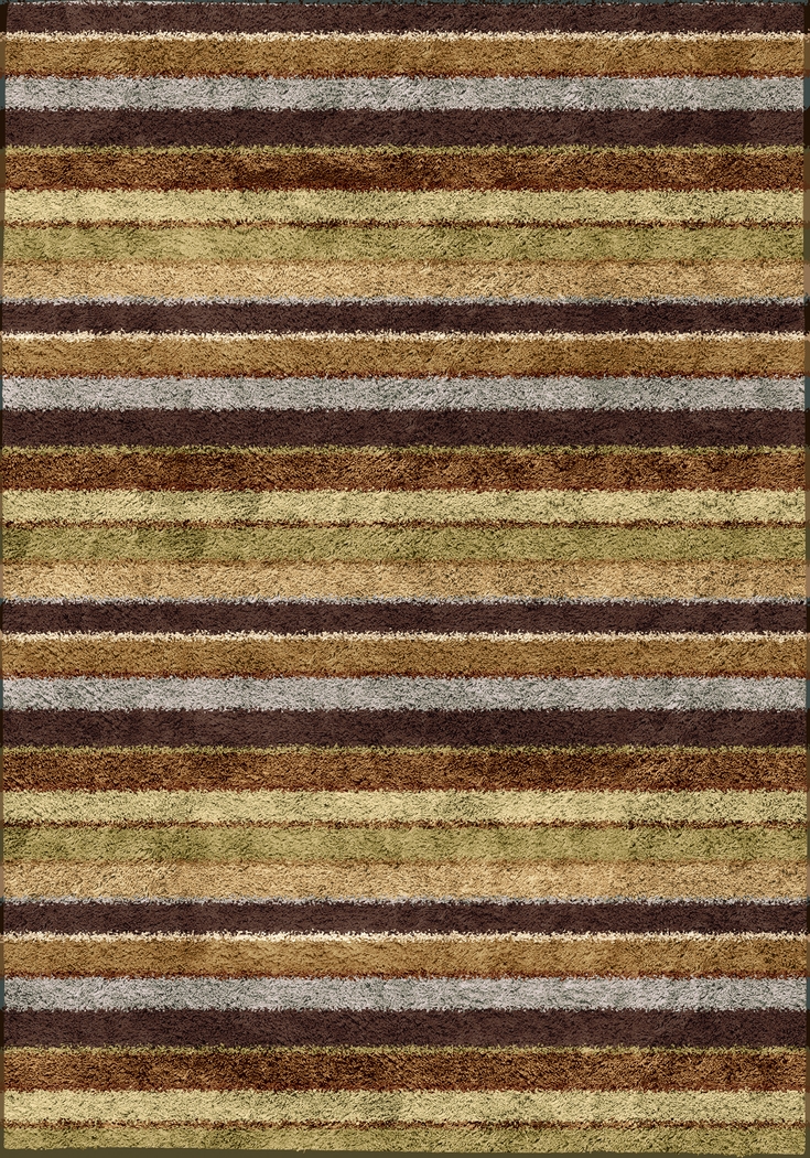 Cindy Crawford Home Doce 5'3 x 7'6 Aqua Stripe Rug - Thumbnail - Image 1