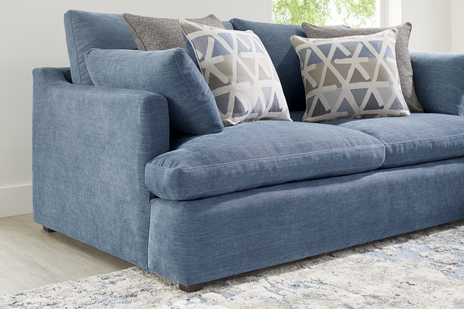 Cindy Crawford Home Emerson Park Denim Loveseat - Thumbnail - Image 3