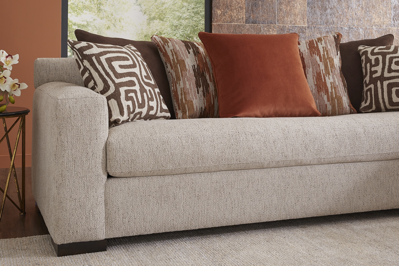 Cindy Crawford Home Glenwood Springs Beige 5 Pc Living Room - Thumbnail - Image 4