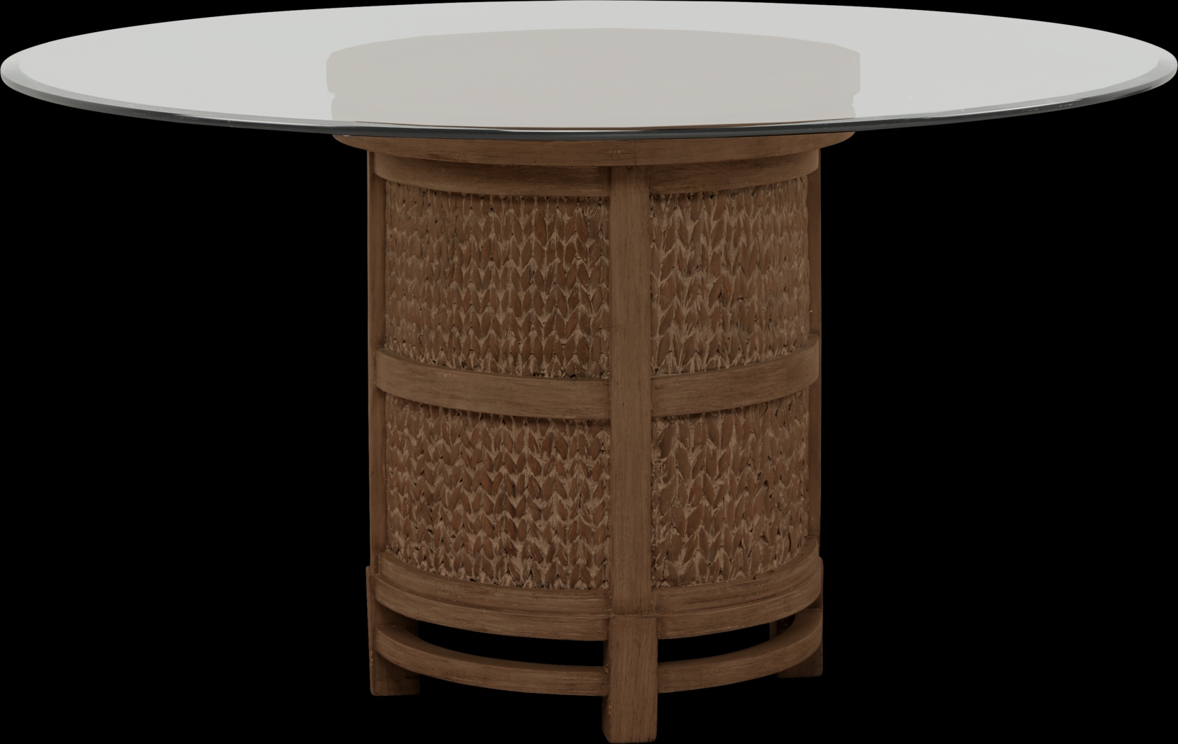 Cindy Crawford Home Golden Isles Brown Round Dining Table - Thumbnail - Image 1