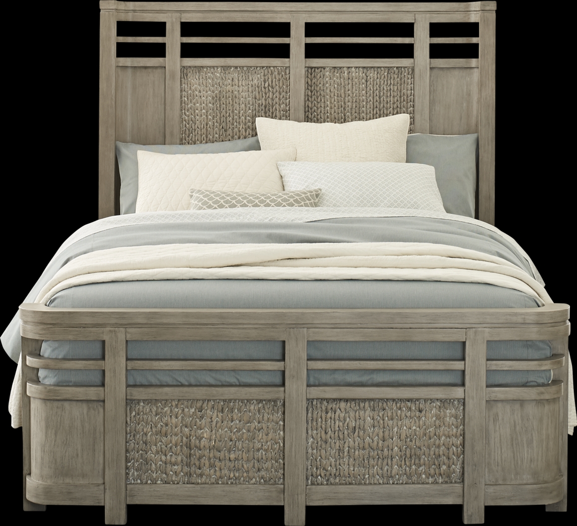 Cindy Crawford Home Golden Isles Gray 8 Pc King Panel Bedroom - Thumbnail - Image 2