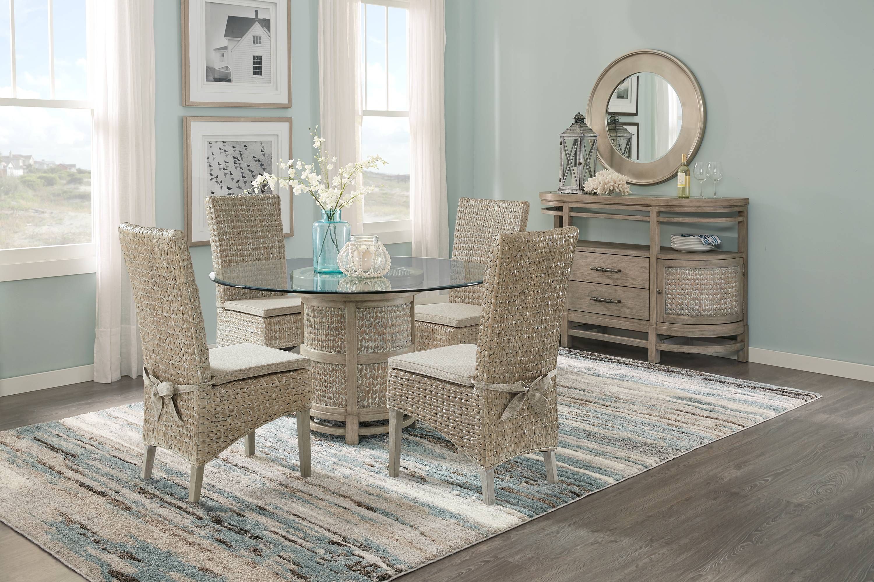 Golden Isles Gray 5 Pc Round Dining Room - Thumbnail - Image 1