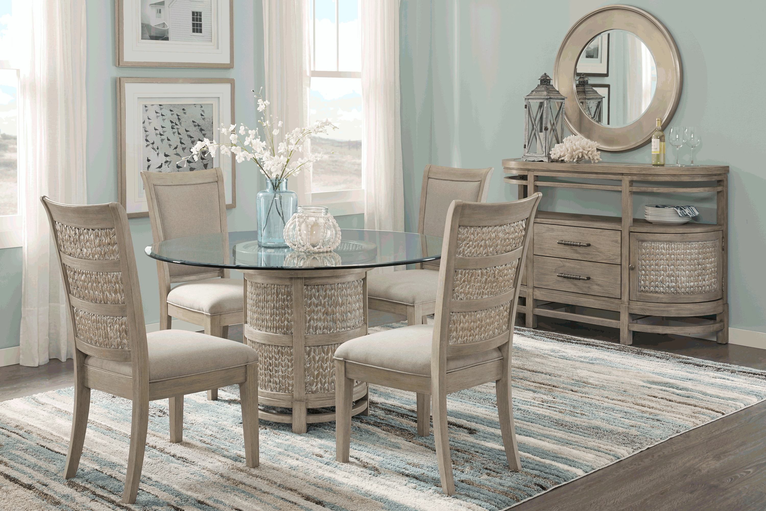 Golden Isles Gray 5 Pc Round Dining Room - Thumbnail - Image 1