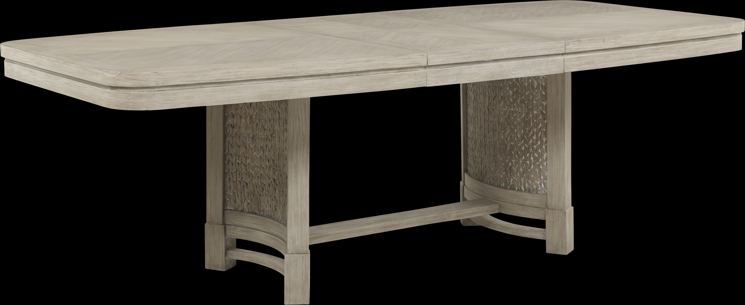 Cindy Crawford Home Golden Isles Gray Rectangle Trestle Dining Table - Thumbnail - Image 2