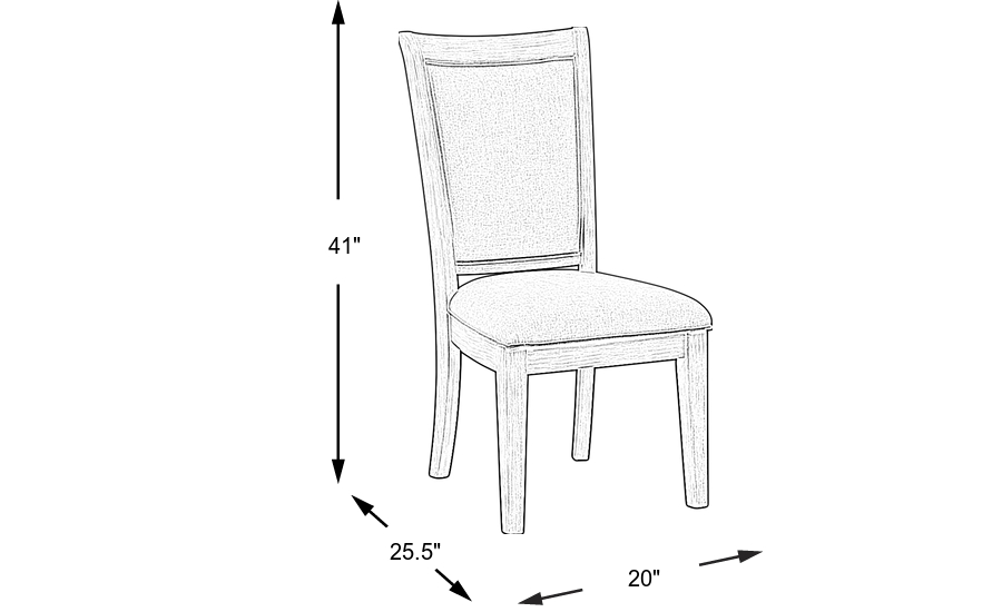 Dimension Image. Please refer to the Dimension Tab on this page for dimension details.