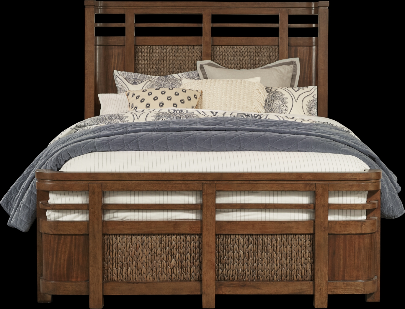 Cindy Crawford Home Golden Isles Tobacco 3 Pc King Panel Bed - Thumbnail - Image 1