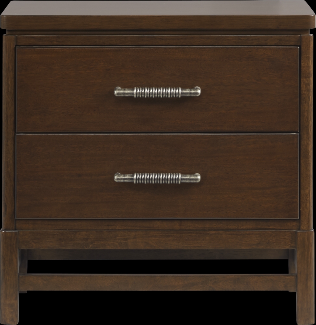 Cindy Crawford Home Golden Isles Tobacco Nightstand - Thumbnail - Image 1