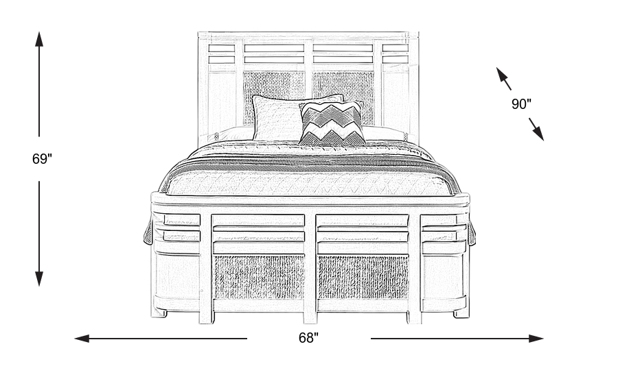 Dimension Image. Please refer to the Dimension Tab on this page for dimension details.