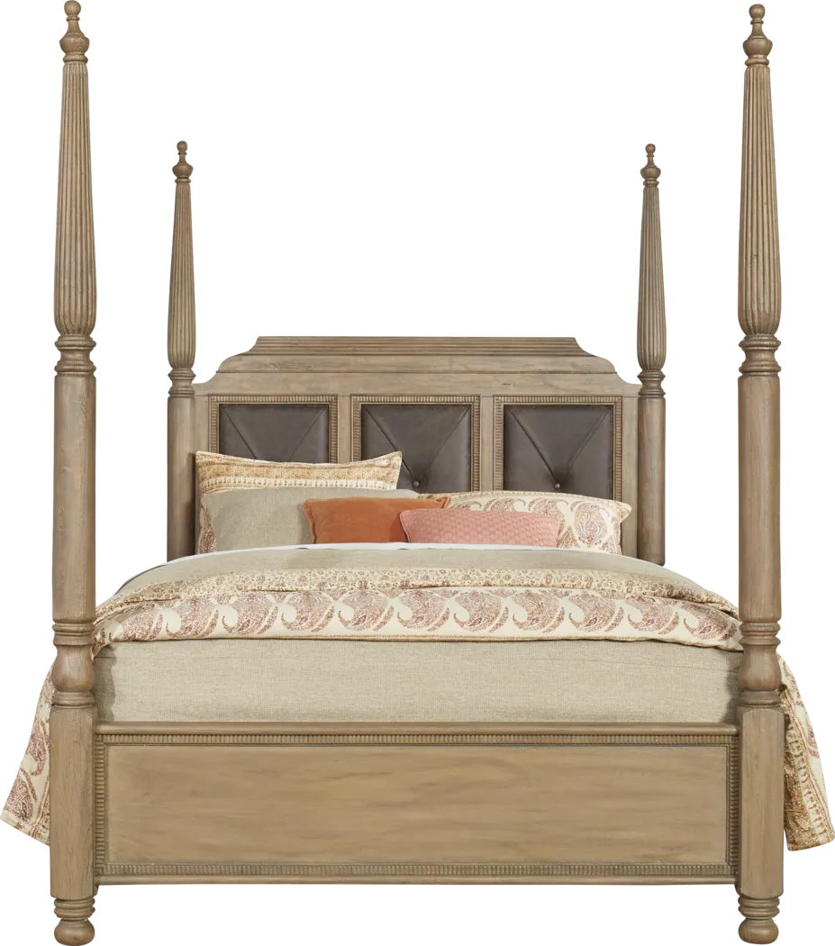 Cindy Crawford Home Grand Cayman Sandstone 5 Pc Queen Poster Bedroom - Thumbnail - Image 3