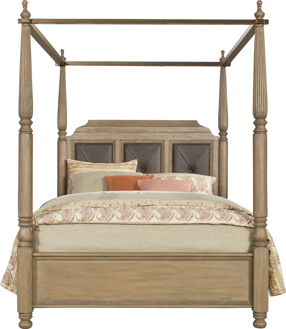 Cindy Crawford Home Grand Cayman Sandstone 8 Pc Queen Canopy Bedroom - Thumbnail - Image 3