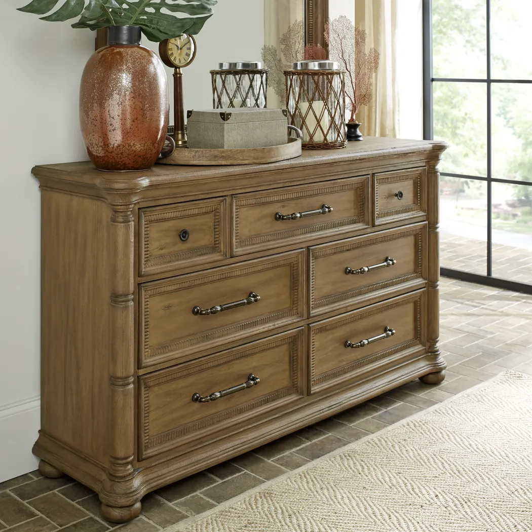 Cindy Crawford Home Grand Cayman Sandstone 5 Pc Queen Poster Bedroom - Thumbnail - Image 6