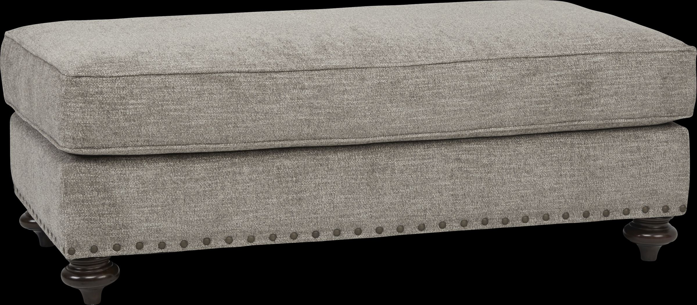 Cindy Crawford Home Greenwich Pointe Gray Ottoman - Thumbnail - Image 2