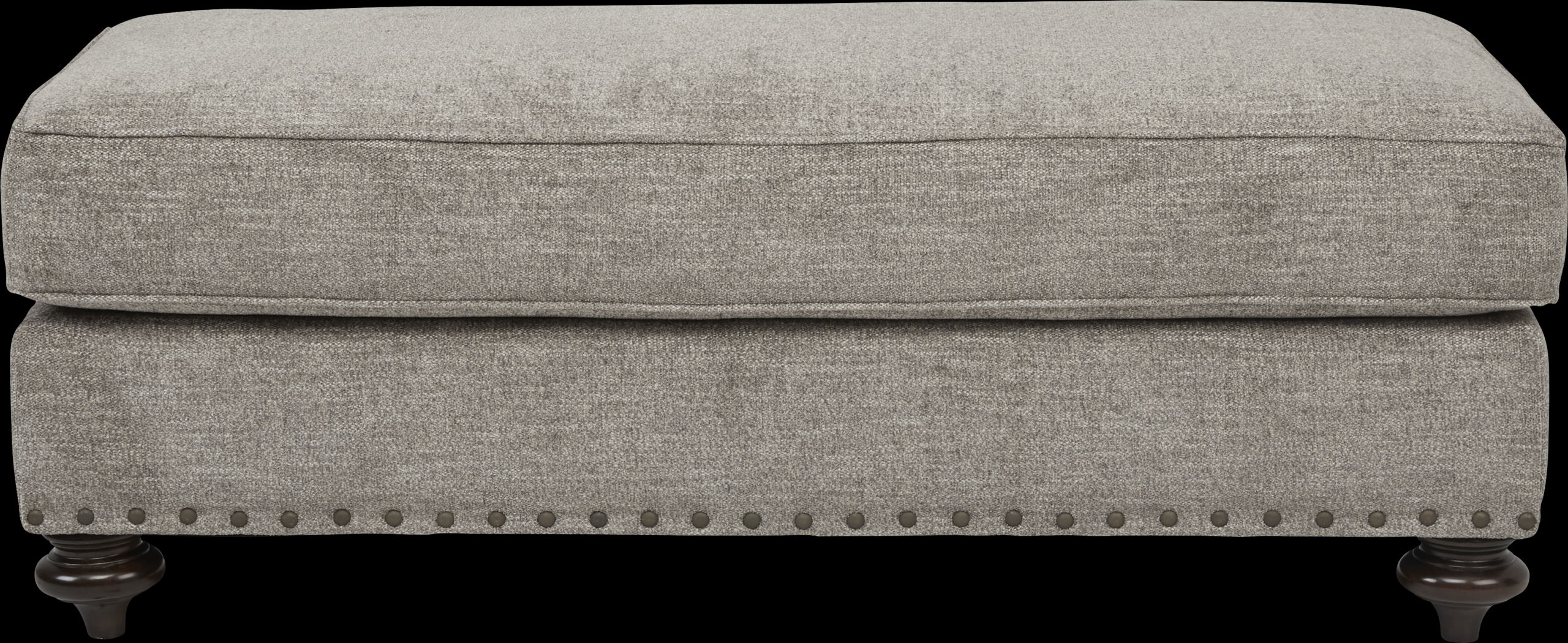Cindy Crawford Home Greenwich Pointe Gray Ottoman - Thumbnail - Image 1