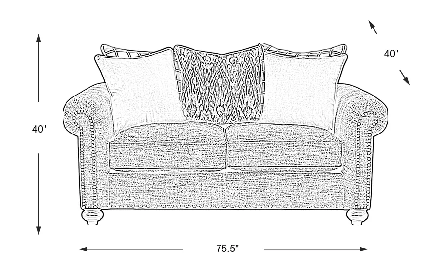 Dimension Image. Please refer to the Dimension Tab on this page for dimension details.