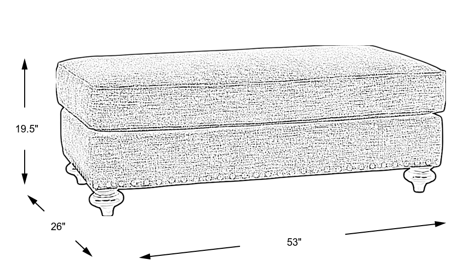 Dimension Image. Please refer to the Dimension Tab on this page for dimension details.