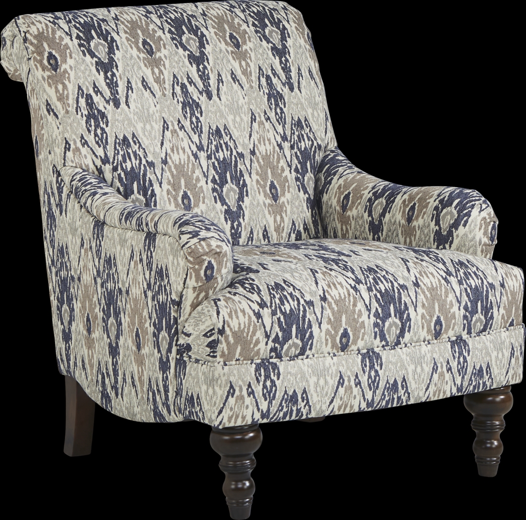 Cindy Crawford Home Greenwich Pointe Navy Accent Chair - Thumbnail - Image 1