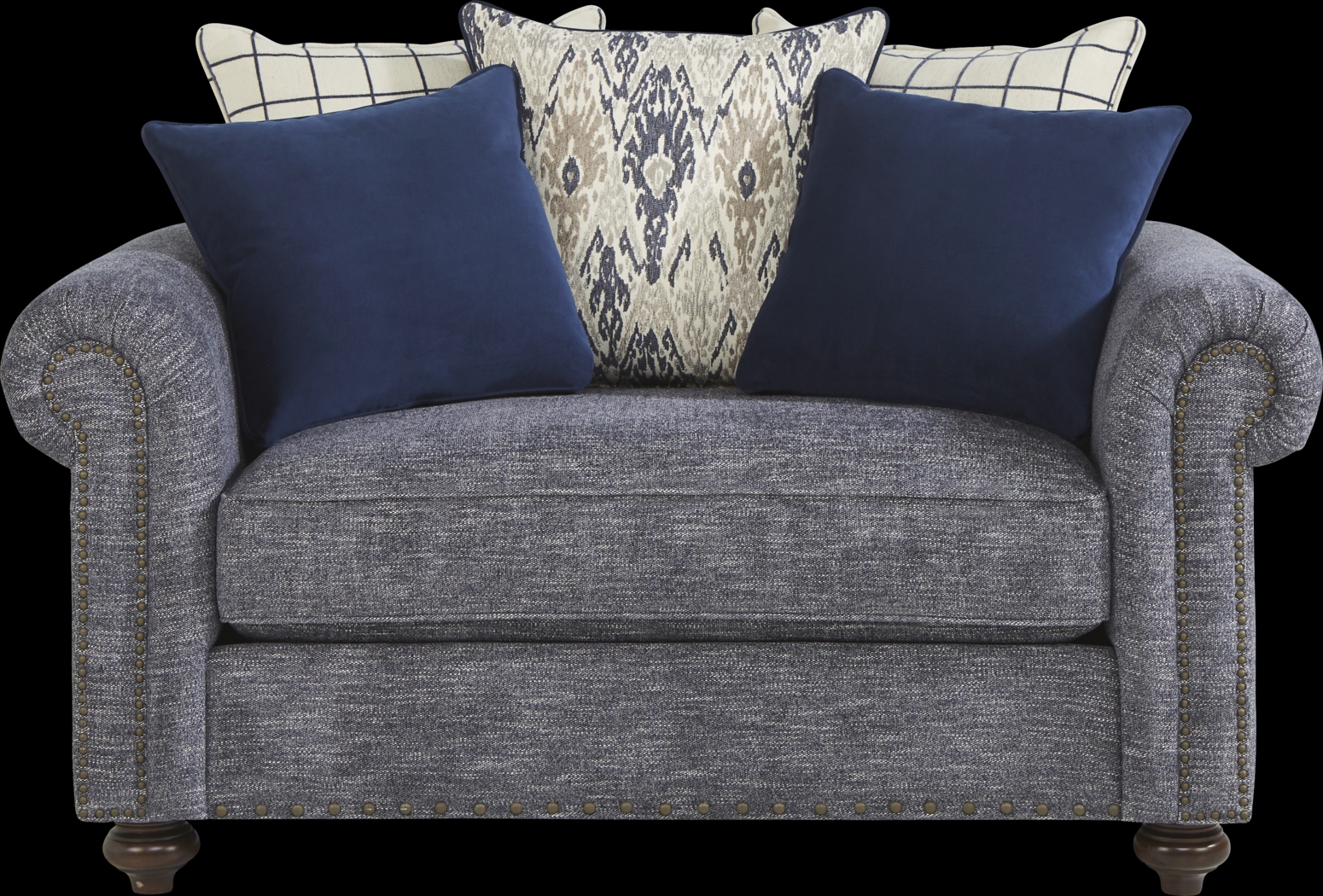 Cindy Crawford Home Greenwich Pointe Navy Chair - Thumbnail - Image 2