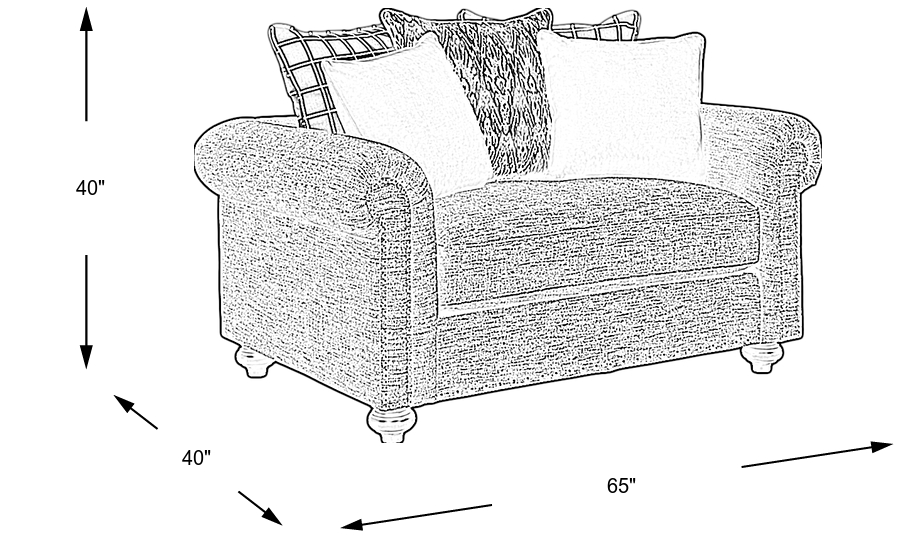 Dimension Image. Please refer to the Dimension Tab on this page for dimension details.