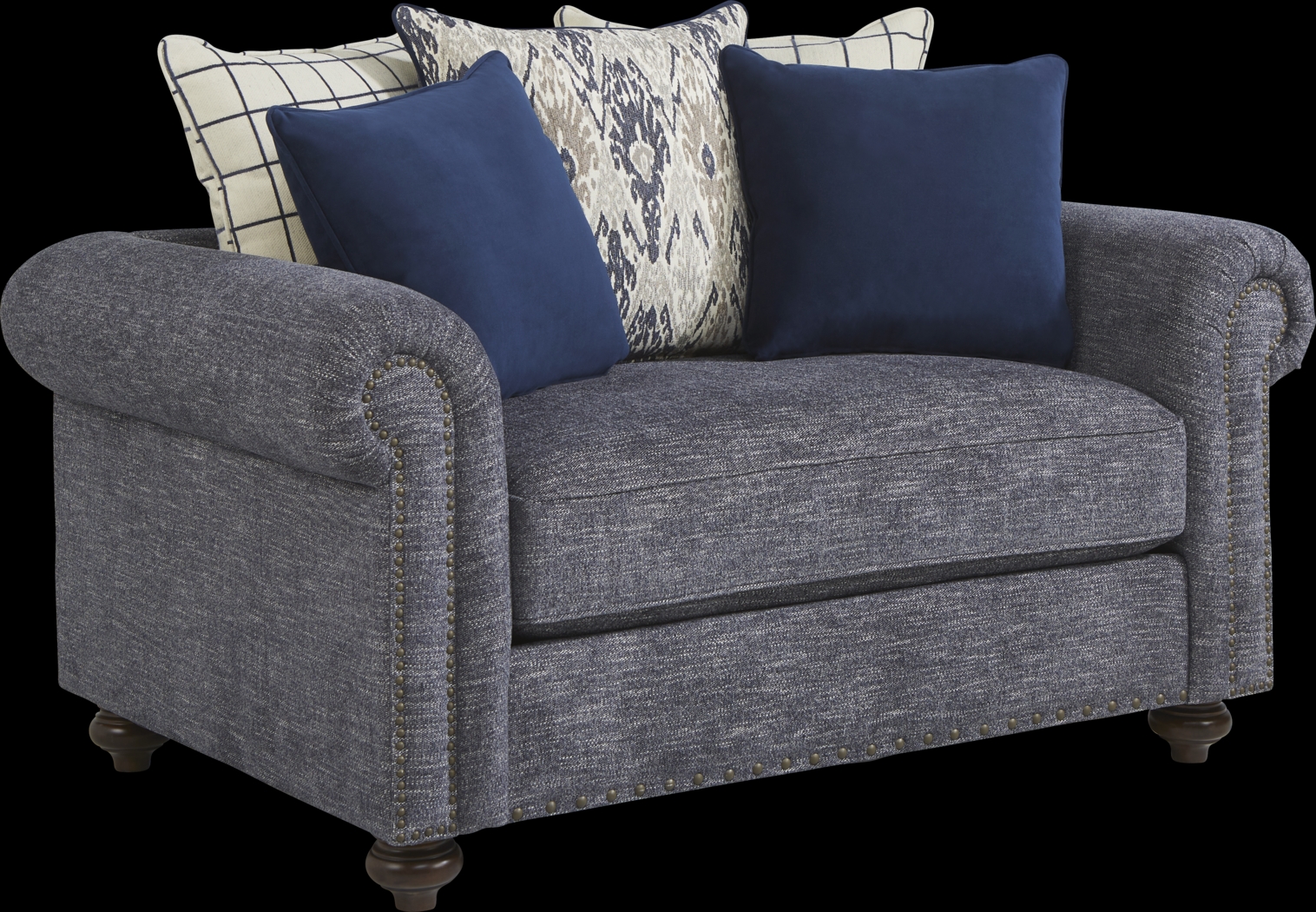 Cindy Crawford Home Greenwich Pointe Navy Chair - Thumbnail - Image 1