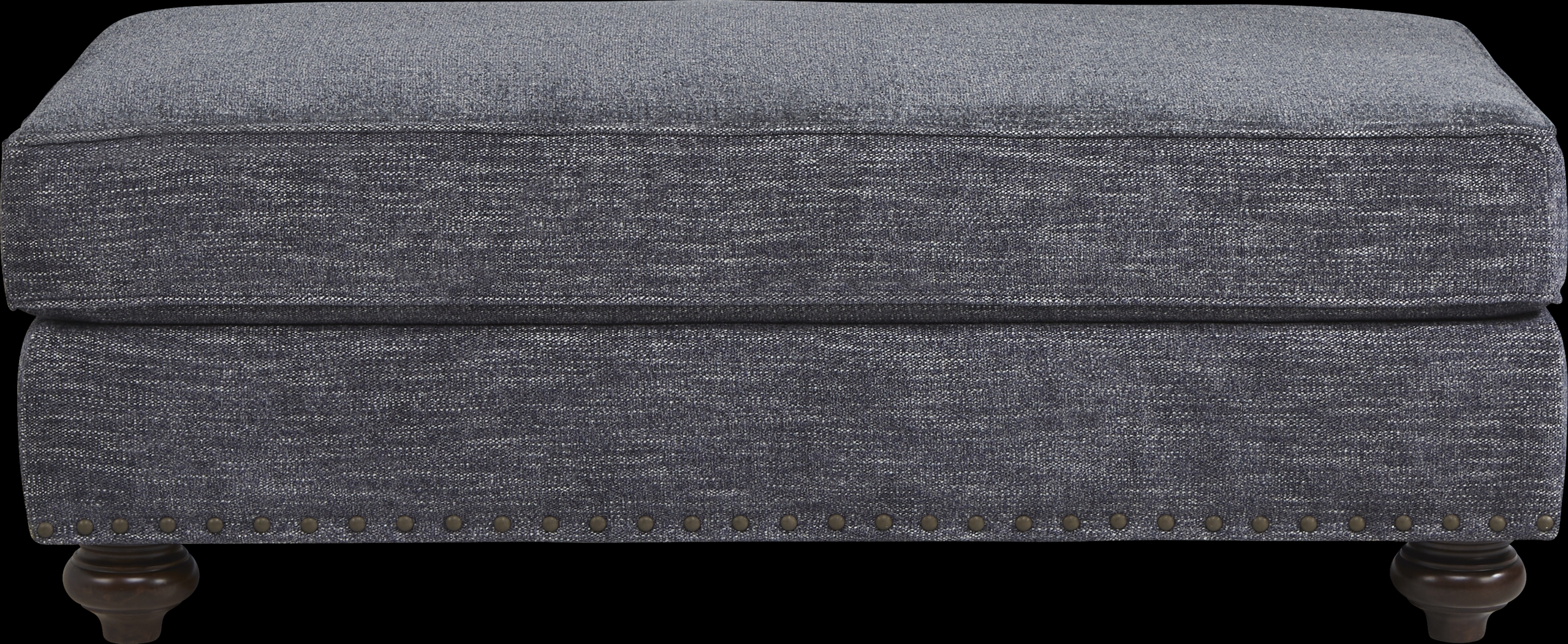 Cindy Crawford Home Greenwich Pointe Navy Ottoman - Thumbnail - Image 2