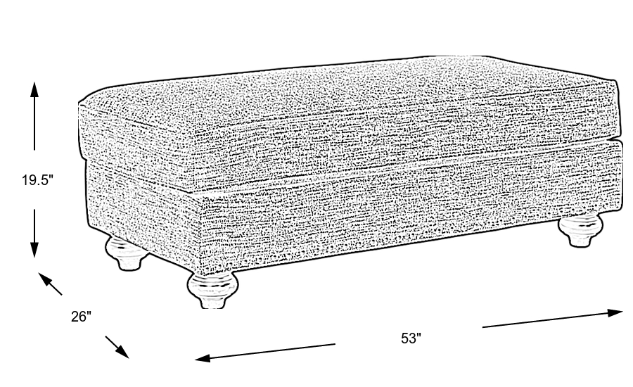 Dimension Image. Please refer to the Dimension Tab on this page for dimension details.