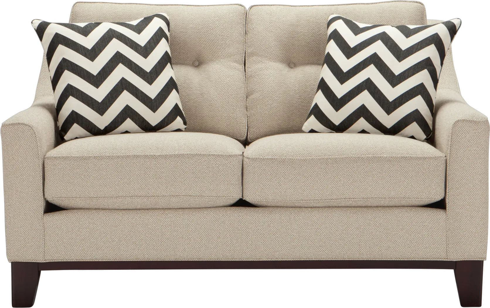 Cindy Crawford Home Hadly Beige Loveseat - Thumbnail - Image 1